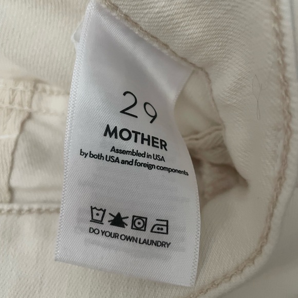MOTHER Cream Denim Pants - Picture 4 of 6